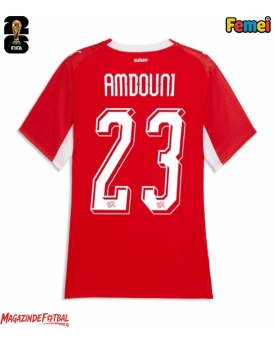 Elveția Zeki Amdouni #23 Echipament de Fotbal Replică Mondial 2026 Femei Acasa Elveția Zeki Amdouni #23 Echipament de Fotbal Replică Mondial 2026 Femei Acasa